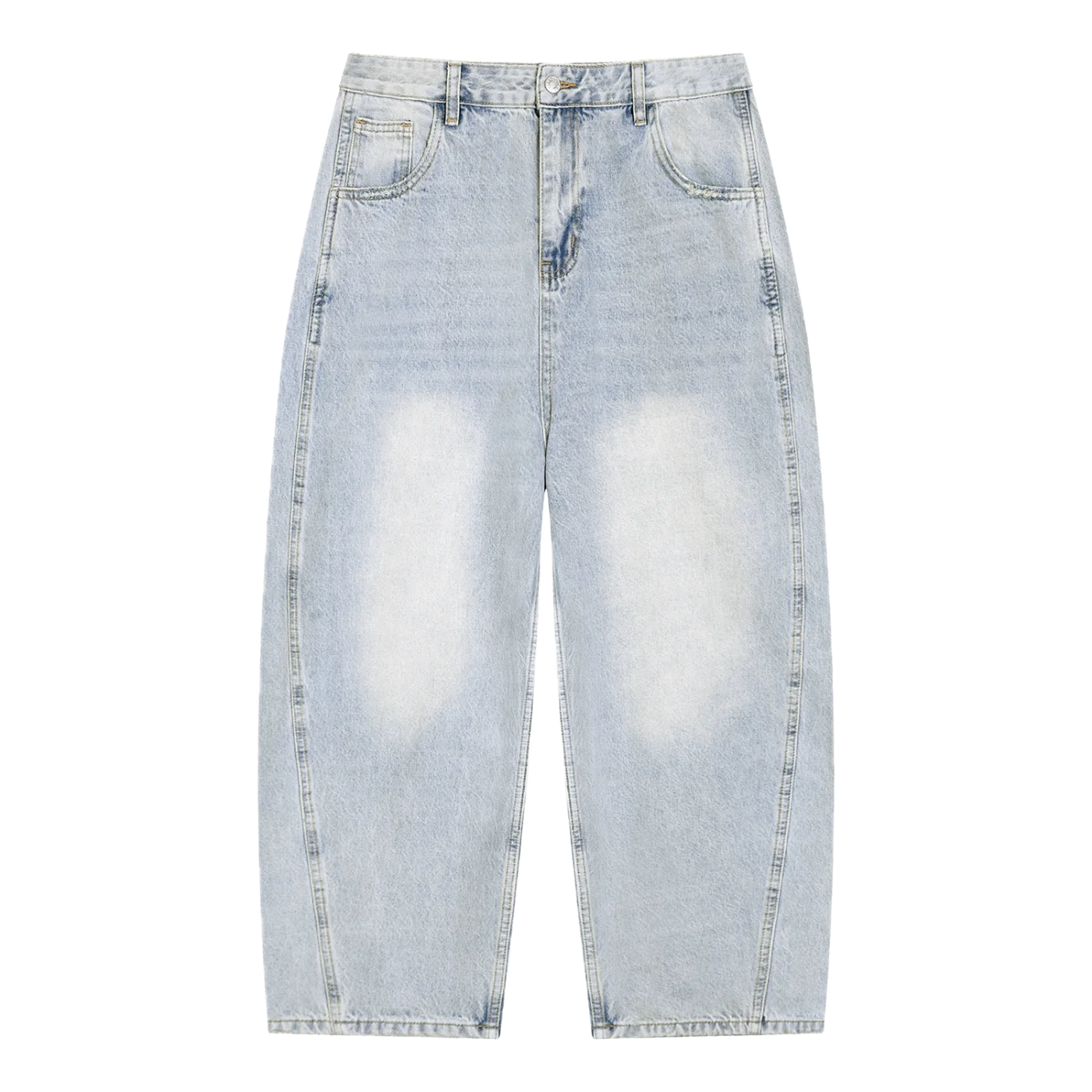 Isolate Logo Barrel Leg Jeans - front